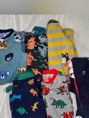 Carters Toddler Boys Cozy Footie Pajamas Bundle